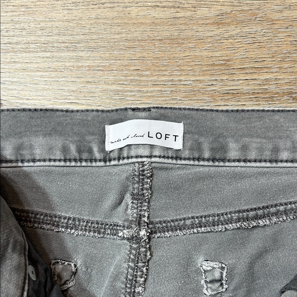 LOFT Washed Gray Straight-Leg Jeans - Picture 2 of 6